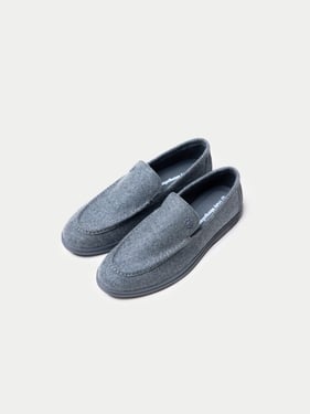 Cashmere Loafers - 43 / steel gray / MF0001-0074