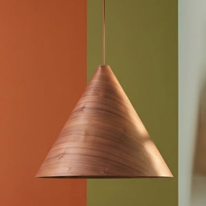 Larger Dablam pendant in dark walnut