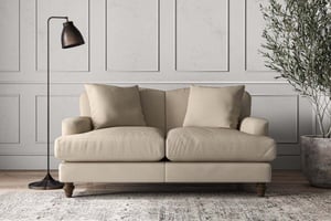 nkuku Deni Small Sofa | Make To Order | Recycled Cotton Stone