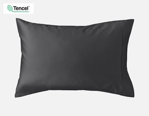 QE Home 500TC Eucalyptus Luxe TENCEL™ Lyocell Sheet Set Pillowcases in Black Pearl (Set of 2), Standard
