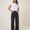 Black Wide Leg Stepney Loose Jeans