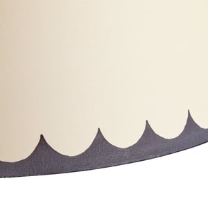 45cm straight empire shade in jet scallops hand painted card