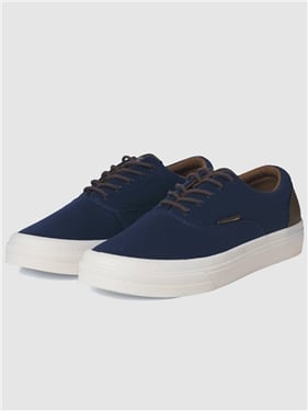 Jack & Jones Mens Wislington Canvas Sneaker - Navy Blazer - 45