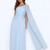 Midnight Spin One Shoulder Maxi Dress Blue