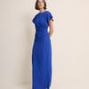 Electric Blue Asymmetric Naz Maxi Dress