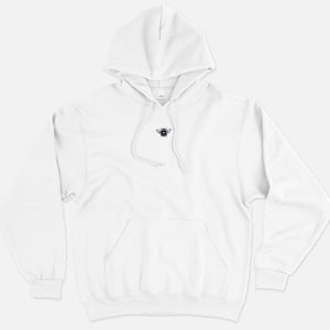 Tiny Embroidered Bumble Bee Hoodie (Unisex)