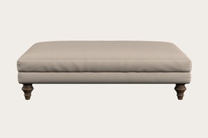 nkuku Deni Large Dining Footstool | Make To Order | Recycled Cotton Natural | No Colour