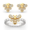 Jeulia Bee Design Sterling Silver Jewelry Set