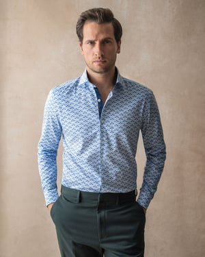 Blue Botanic Geo Shirt