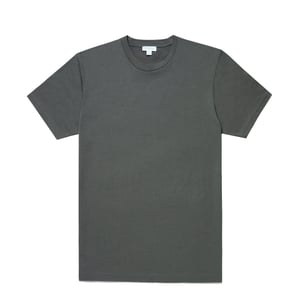 Sunspel Riviera Midweight T-Shirt Drill Green