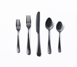 Flatware Settings - Black Satin / 1 Setting (5-Pieces)