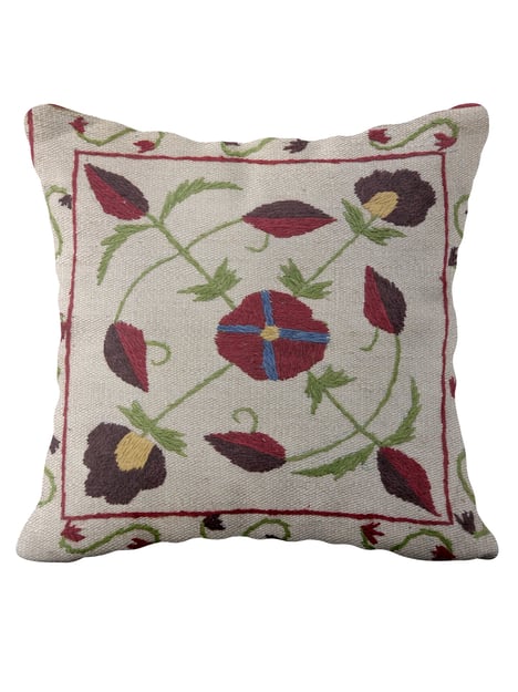 Suzani Hand Embroidered Cushion Cover - 45 x 45 cm