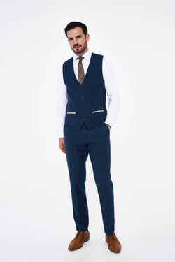 Marc Darcy Dion Blue tweed Waistcoat.