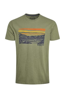 Weird Fish Boating Front Print Graphic T-Shirt Artichoke Size 3XL