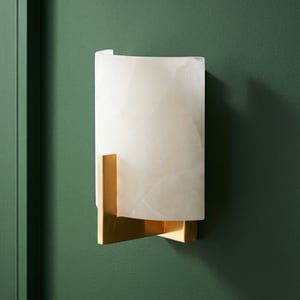 Franklyn wall light in brass and alabaster