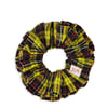 Damson Madder Garter Scrunchie Yellow Tartan