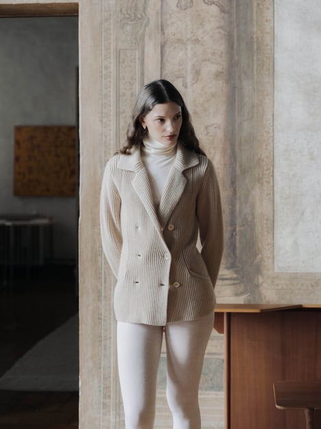 Pure Cashmere Bar Jacket