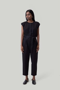 Summer Jive Jumpsuit in Black - Black / XL