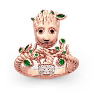 Jeulia Cartoon Tree Man Sterling Silver Ring