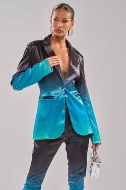 AKIRA Night And Day Ombre Blazer | Size 1X