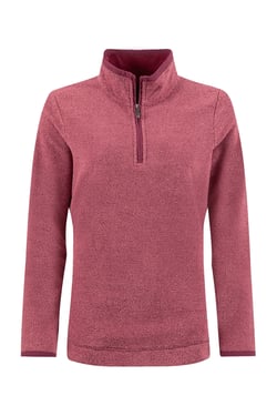 Weird Fish Sarah 1/4 Zip Textured Fleece Garnet Size 8
