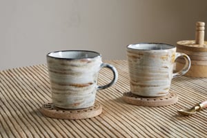 nkuku Vizo Mugs Set Of 2 | Tableware | Grey