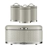 4-Piece Tea, Coffee, Sugar and Bread Bin Kitchen Canister Set