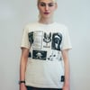 T-Shirt with Printed Patches in Ecru