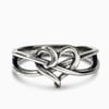 Jeulia "Intertwined Heart" Sterling Silver Ring