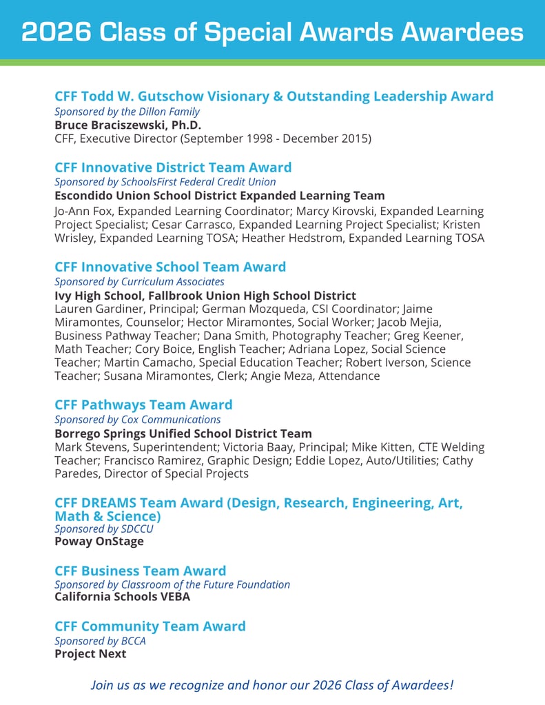 CFF 2026 Special Awards