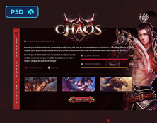 Chaos Fantasy Metin2 Game Patcher – Editable PSD Template