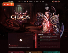 Chaos MMORPG Metin2 Game Website HTML Template for Private Server - Instant Download
