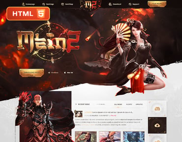 Metin2 Game Website HTML Template - M2World