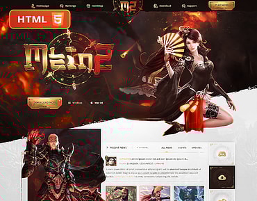 Metin2 Game Website HTML Template - M2World