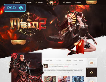 Chinese Metin2 Game Website Template - M2World