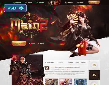 Chinese Metin2 Game Website Template - M2World