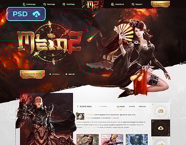 Chinese Metin2 Game Website Template - M2World