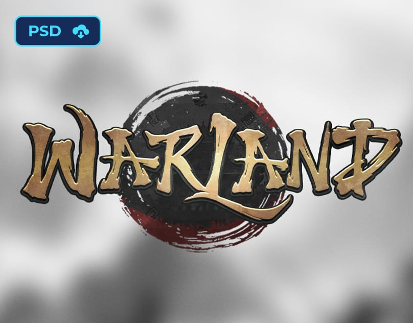 Epic Metin2 / Chinese Editable Game Logo Template - Warland - Photoshop [PSD] Text Effect