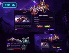 Eternal Fantasy Metin2 & MU Online Game Patcher – Editable PSD Template