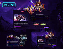 Eternal Fantasy Metin2 & MU Online Game Patcher – Editable PSD Template