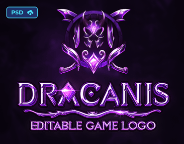 Fantasy Game Logo Template - (TCG) Dracanis
