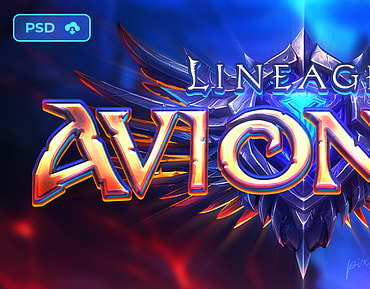 Fantasy Lineage 2 Game Logo Template - Avioner