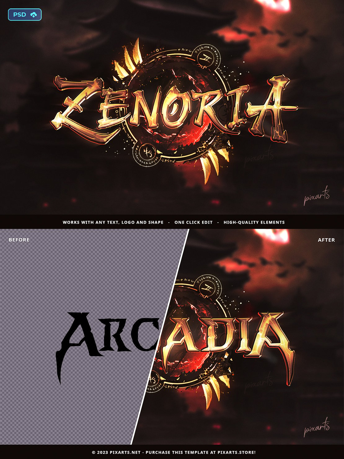 Fantasy Mmorpg Game Logo Template - Zenoria