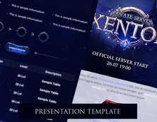 Fantasy Private Server Presentation PSD Template - Xentor