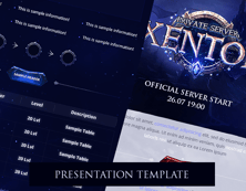 Fantasy Private Server Presentation PSD Template - Xentor