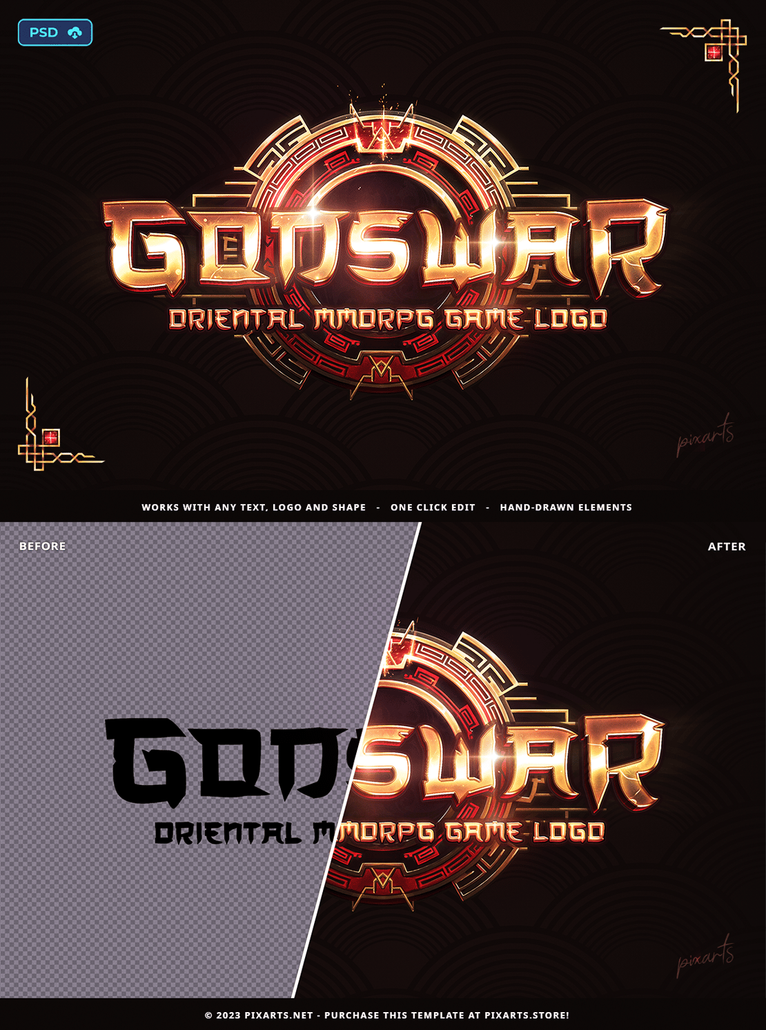 GodsWar - Oriental Game Logo Template