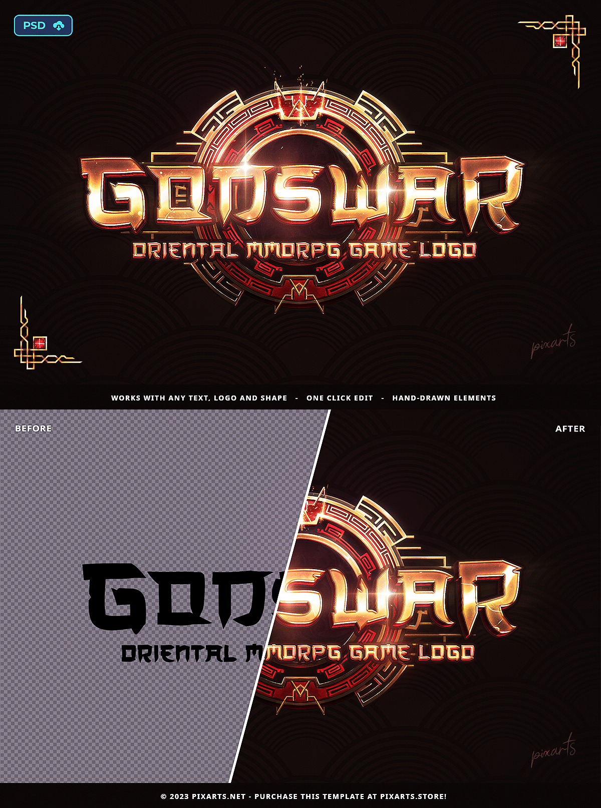 GodsWar - Oriental Game Logo Template