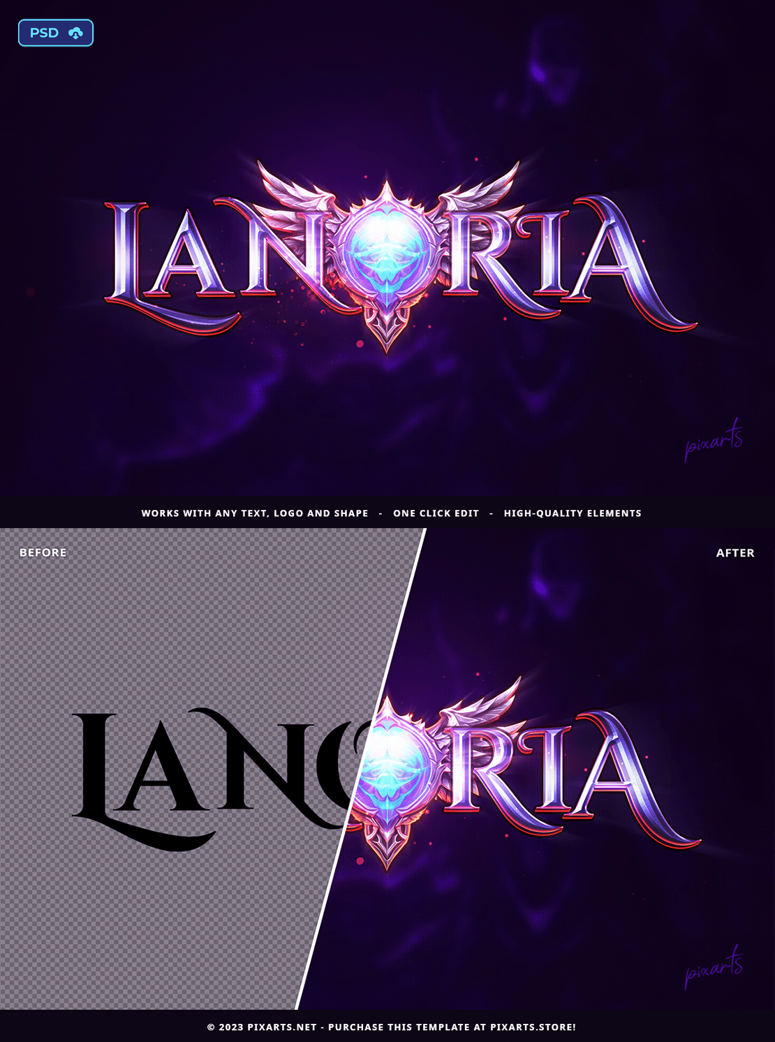Lanoria - Mmorpg Editable Game Logo