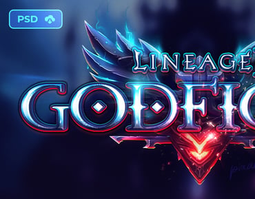 Lineage2 Fantasy Game Logo Template - GodFight