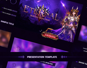 MMORPG Private Server Presentation PSD Template - Lineage2 & Mu Eternal 🔥⚡